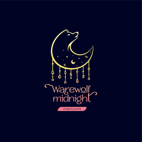 99d: Werewolf Midnight Manicures logo Design by MaryKim