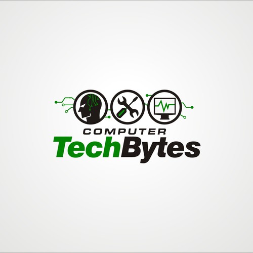 computer service logo design