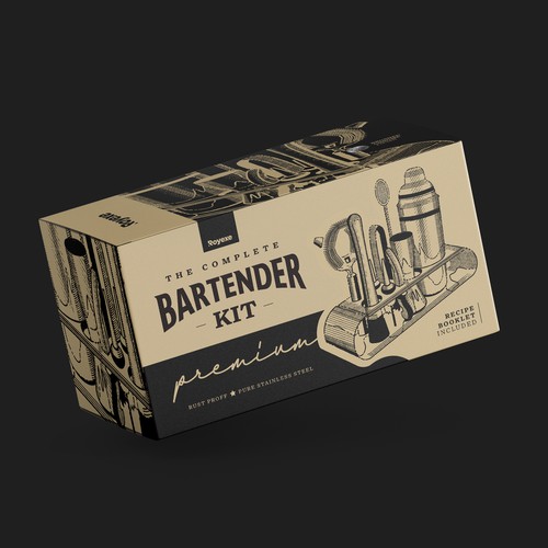 Bartender kit with stand Design by Okti