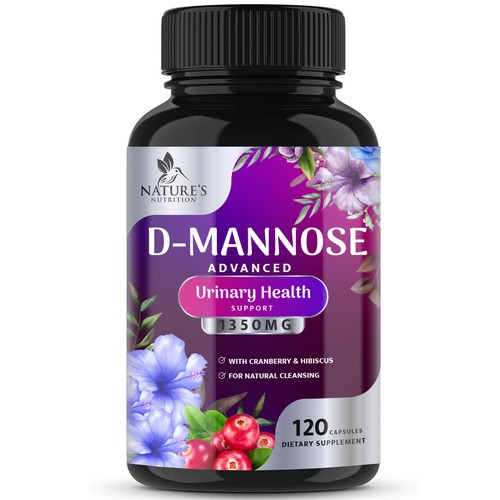 Colorful D-Mannose Design Needed for Nature's Nutrition Design by R O S H I N