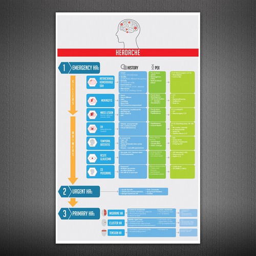 Infographic/Algorithm for ER doctors to improve patient care Design by ganess