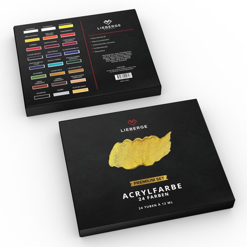 Creative packaging design for acrylic painting Design by Packagingholic