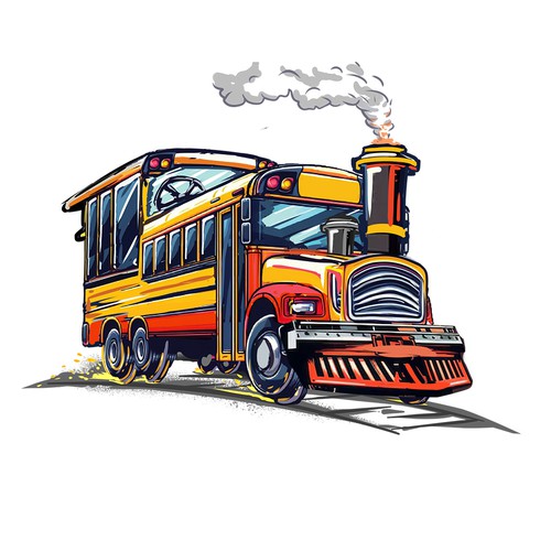 Designs | School bus train | Other art or illustration contest