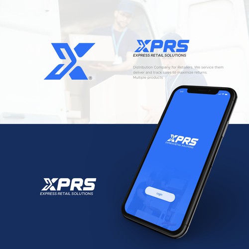 XPRS Express Retail Solutions Logo. Mass distribution company Diseño de Bayudaswara