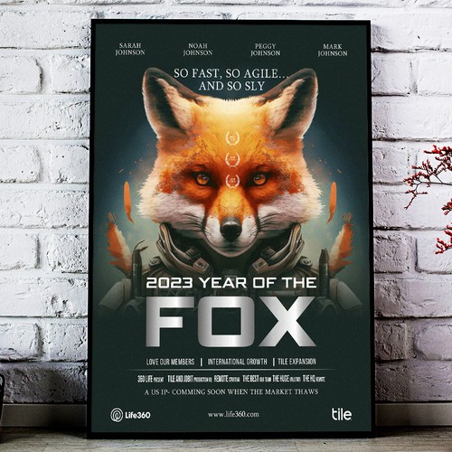 Life360 2023 Year of the Fox Poster Design by Sketch Media™