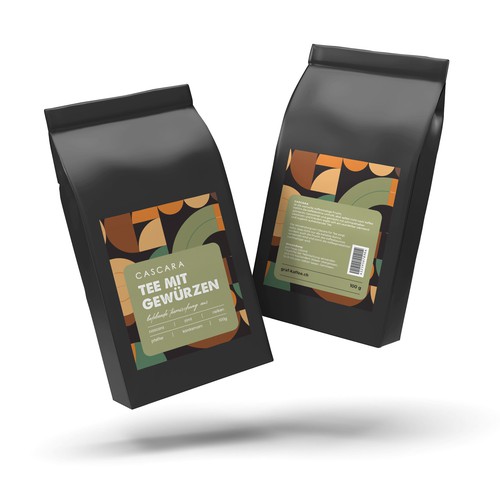 Cascara tea label-ontwerp door Lady Goga