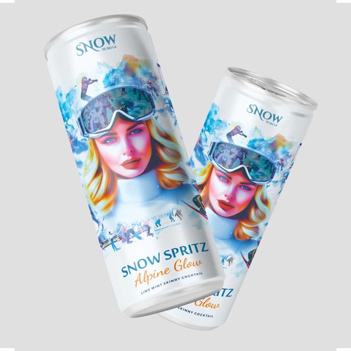 Snow Tequila Cocktail CANS Design by GenScythe