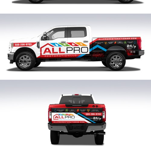 New vehicle Wrap for a Restoration truck Diseño de Duha™