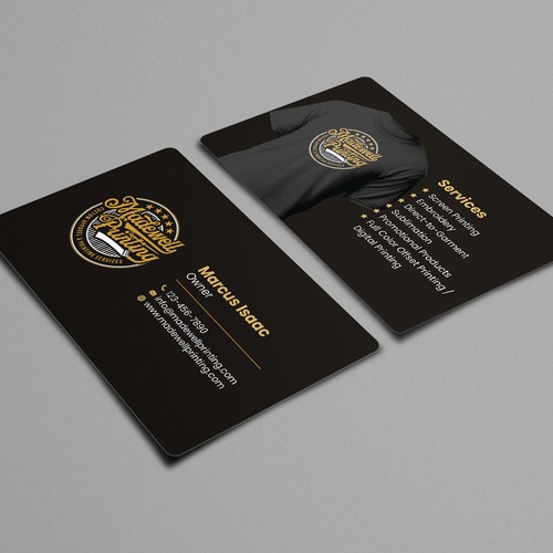 Business Card for a Custom Clothing/Product Business Design by Muaz™