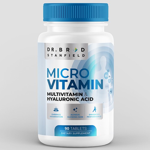 We Need a Vibrant and Scientifically-Inspired Label Design for MicroVitamin Design by Poroyo