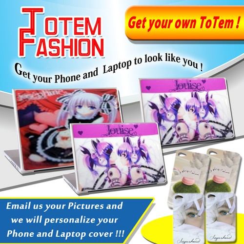 postcard or flyer for Totem Fashion Design by kYp