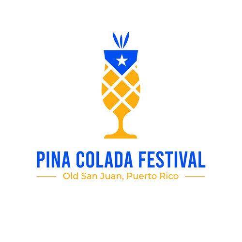 Piña Colada Festival Logo and Branding Package Design by smitadesign