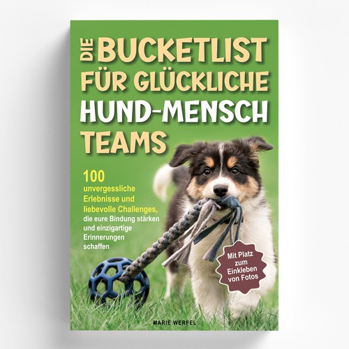 Design a harmonious, cute cover for a dog & human bucketlist Design by elQue.design