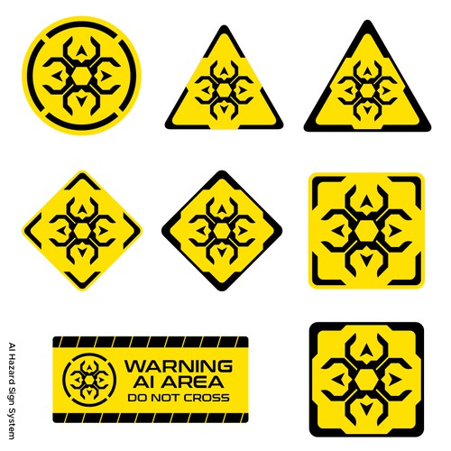 AI Warning/Hazard Symbol Design by Isa JP