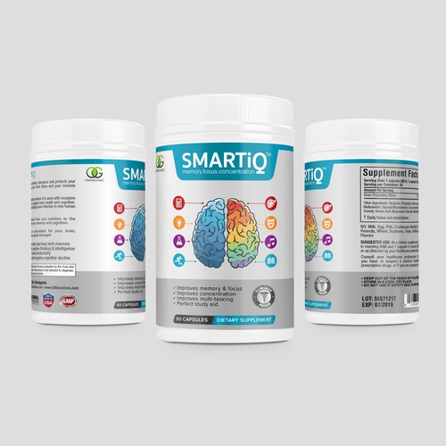 Brain Supplement Label Design Design von DesignSBS