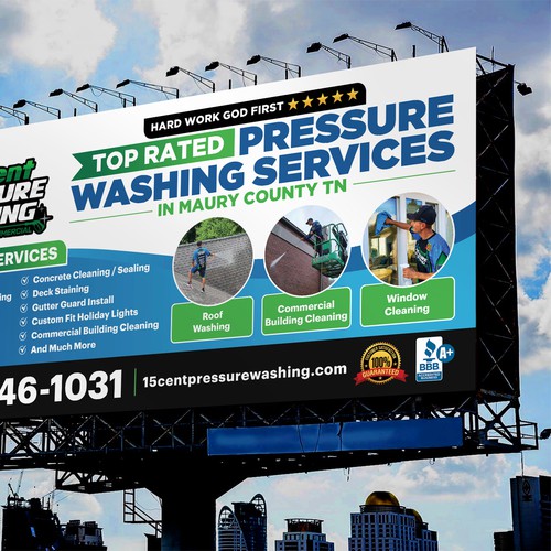 Modern Pressure Washing Billboard Design by SoftSkills