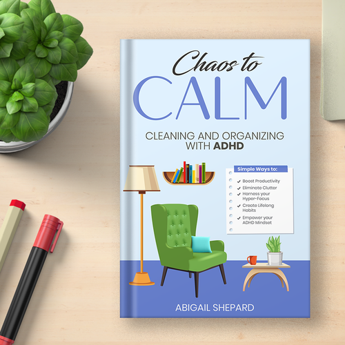 Simple and Empowering book cover for cleaning and organizing Diseño de Knorpics