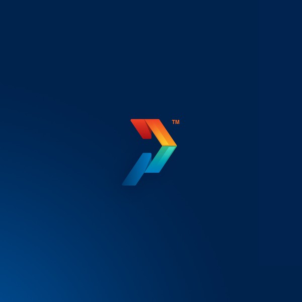 Negative space energetic logo