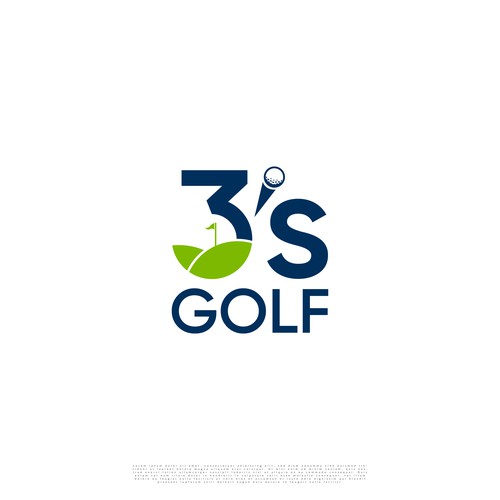 A logo for a fun, beautiful and affordable par-3 golf course. Design by Lyna✎