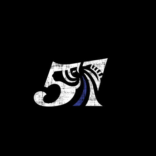 Edgy, Tough, Rugged, clothing Logo cleverly combining "Zebra" and "51" in a unique way. Design by JANTUNGHATI