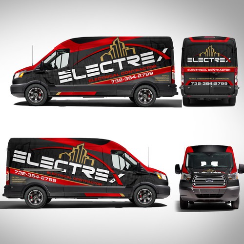 Electrical Contractor Trucks Design by J.Chaushev