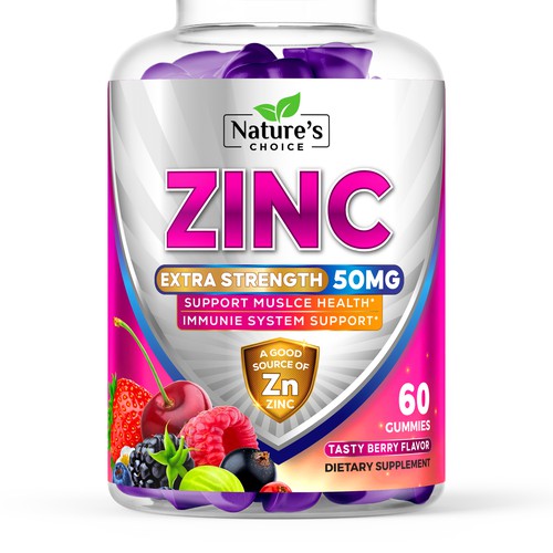 Tasty Zinc Gummies design needed for Nature's Choice Ontwerp door ✝DeSiGnEr✝JOHN