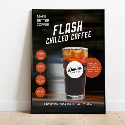 Design a poster to help us introduce flash chilled coffee! Design by Creativity symbol