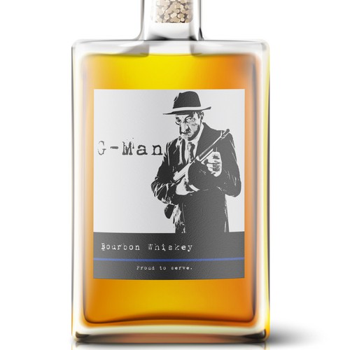 G-Man Whiskey Is seeking a distinctive design for our new brand. Design by Windmill Designer™