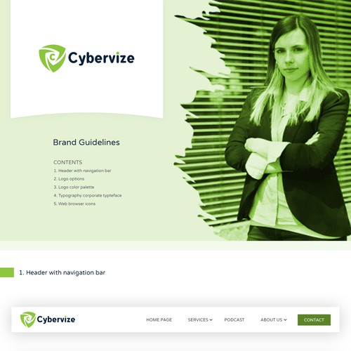 Logo & Style Cybervize Design by 27dezines