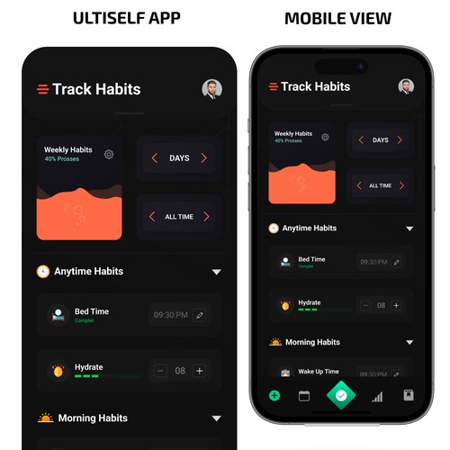 Main Screen for the #1 Self Improvement App int he World Design by MercClass