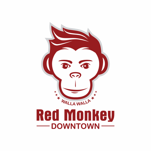 new monkey logo Design by d'jront