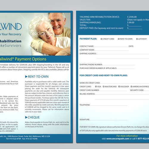 Design 2-page brochure for start-up medical device company Réalisé par abner