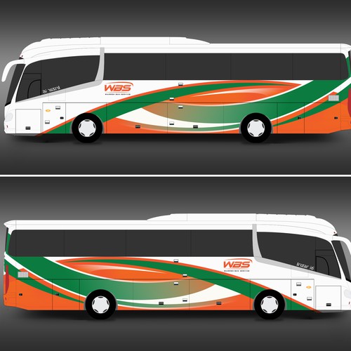 Charter Bus Graphics Incorporating Company Logo Competition Design réalisé par Kiky Rizki