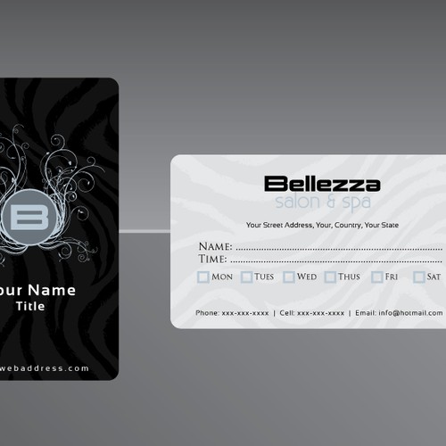 New stationery wanted for Bellezza salon & spa  Design by Waqas H.