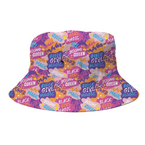 Bucket Hat Designs for Girls (black culture theme) Design by kirsen