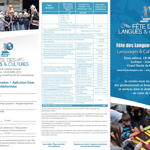 brochure design for Fête des Langues et Cultures – Languages & Cultures Festival  Design by Grecoriof