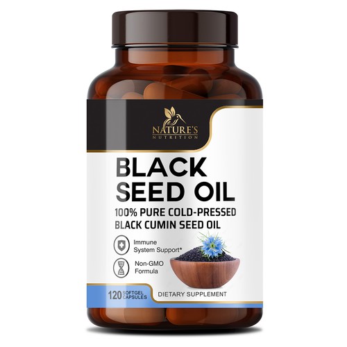 Natural Black Seed Oil Design Needed for Nature's Nutrition Design by sapienpack