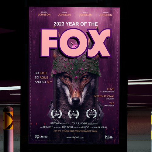 Life360 2023 Year of the Fox Poster Design by Hanishniv