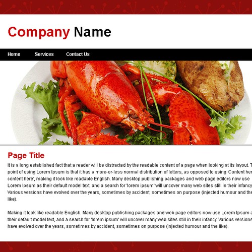 One page Website Templates Design réalisé par RickBewell