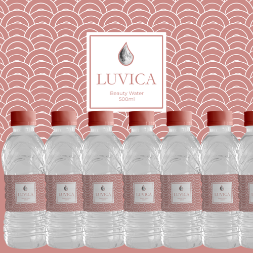 Label design for [beauty mineral water] for women Design by Rabbity Anne