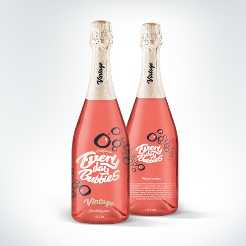 Create a fun pop culture champagne label for Everyday Bubbles Réalisé par dannymerrion