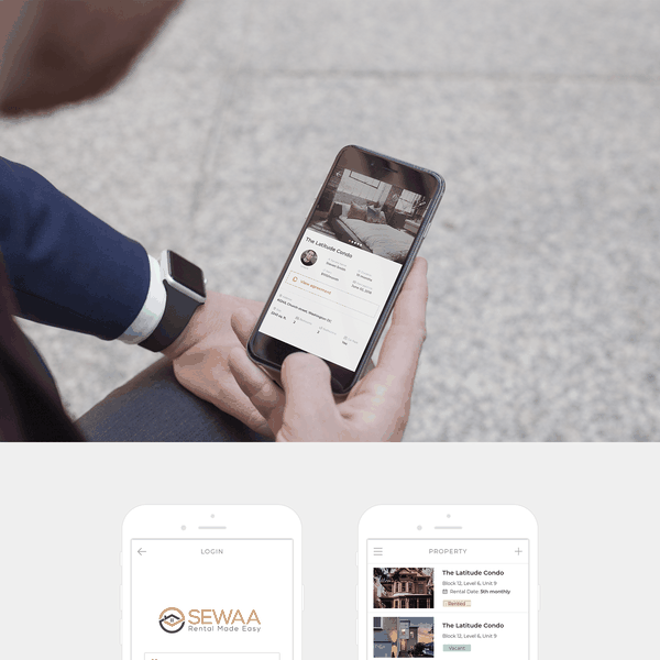 Design by kate_m titled "App design for a property rental system"