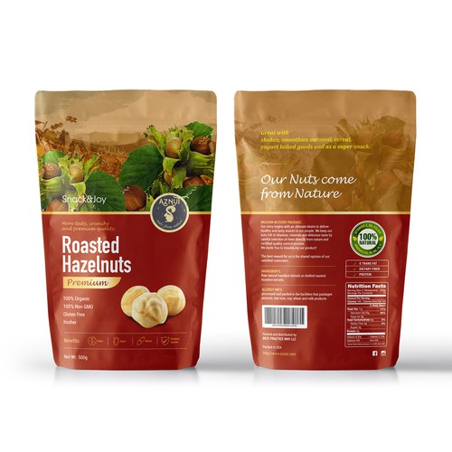 Create a great product package for Aznut hazelnuts Réalisé par UniqueHub