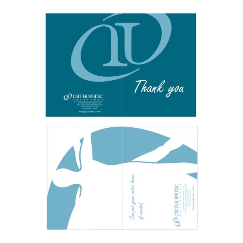 Orthopedic Thank You Card Design Réalisé par Punisher!!!