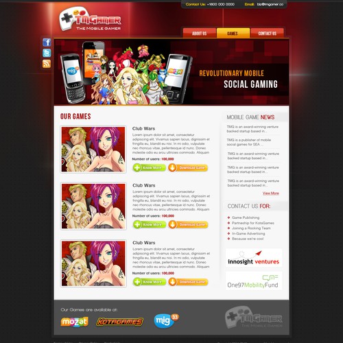 website design for TMGAMER Ontwerp door julxz