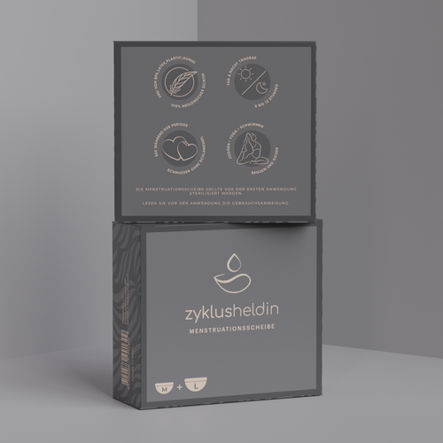 Create a premium, friendly and minimalistic packaging design for the female target group only. Design by Tamara.D