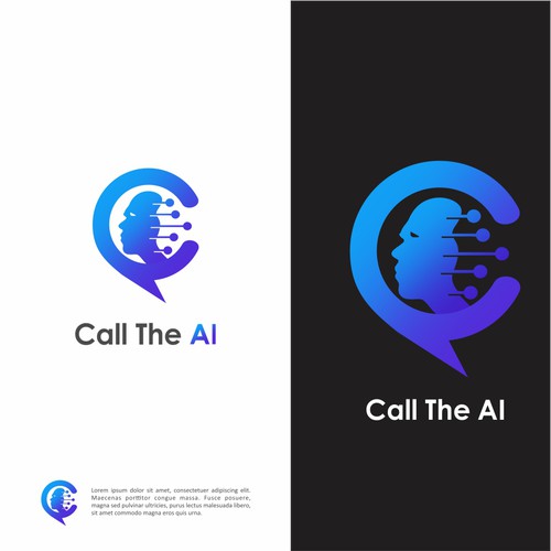 AI Communication Logo Design by afif_rayyan