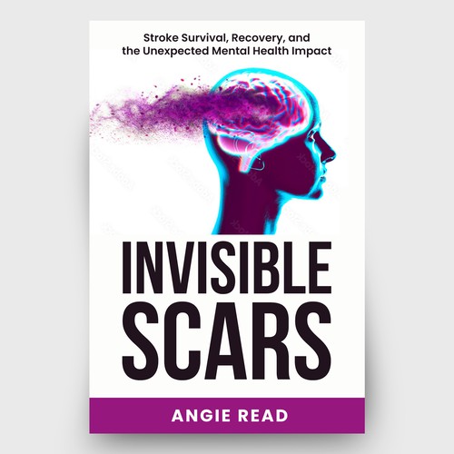 A powerful cover for book about stroke recovery and mental health Design by Hisna