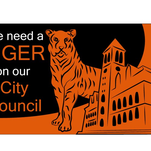 Elect a Tiger to Cambridge (MA) City Council/ Send a tiger to city hall Design von AMPI.design