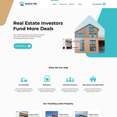 Designs Design A Landing Page That Appeals To Real Estate Investors
